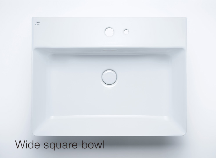 Wide square bowl